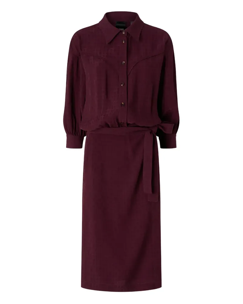 Pinko Hemdkleid mit Schleifengürtel - Rot Rot