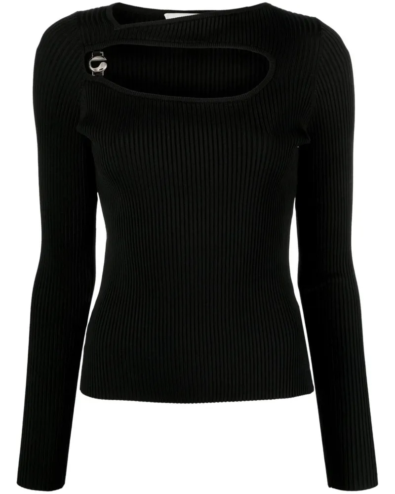 COPERNI Geripptes Strickoberteil mit Cut-Out - Schwarz Schwarz