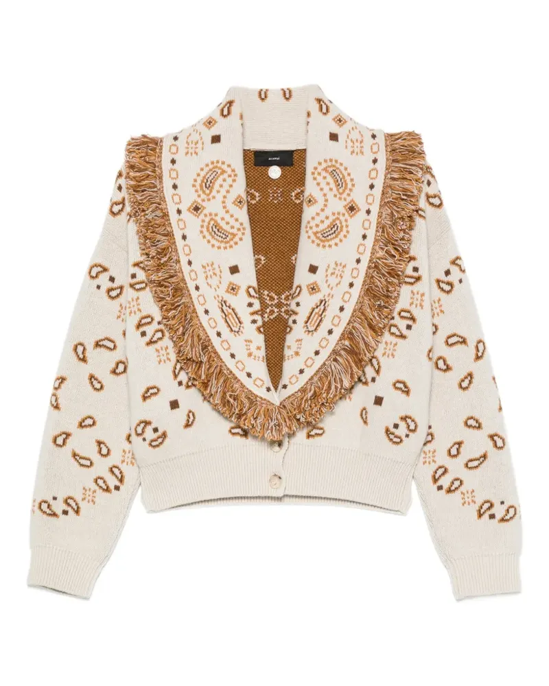 Alanui Fransenjacke mit Paisleymuster - Nude Nude