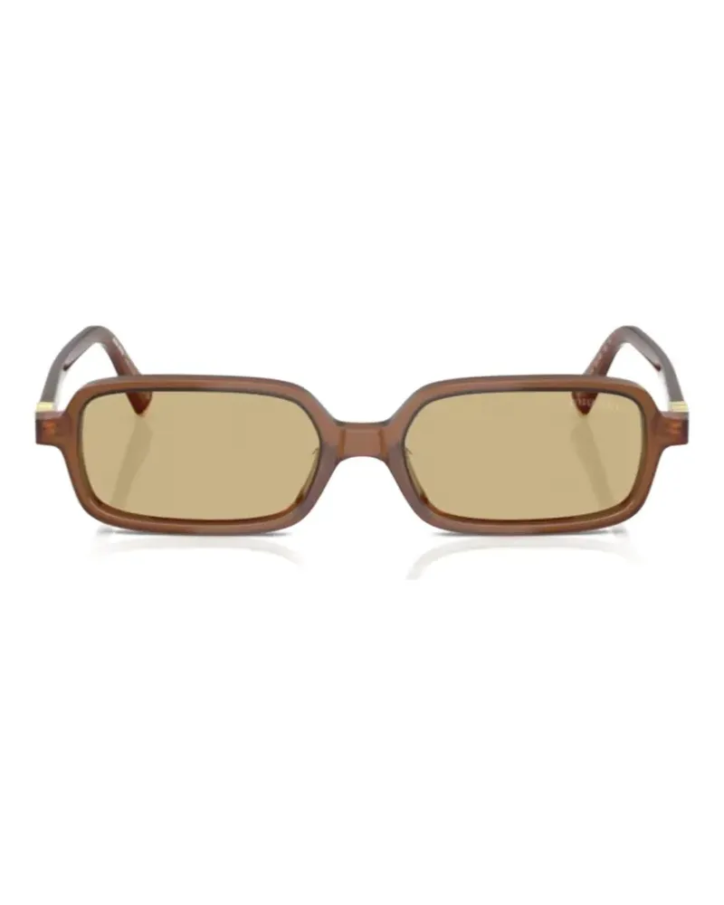 Miu Miu rectangle-frame sunglasses - Braun Braun