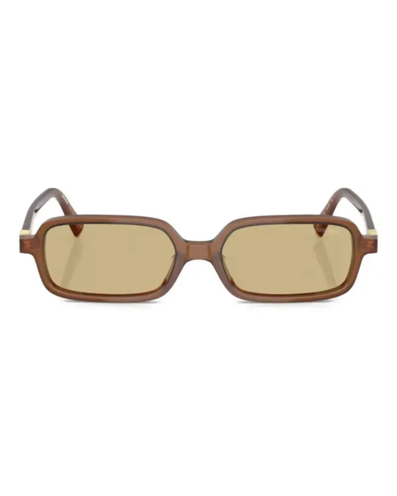 Miu Miu rectangle-frame sunglasses - Braun Braun