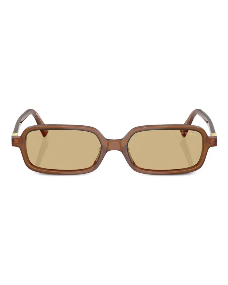 Miu Miu Sonnenbrille mit eckigem Gestell - Braun Braun