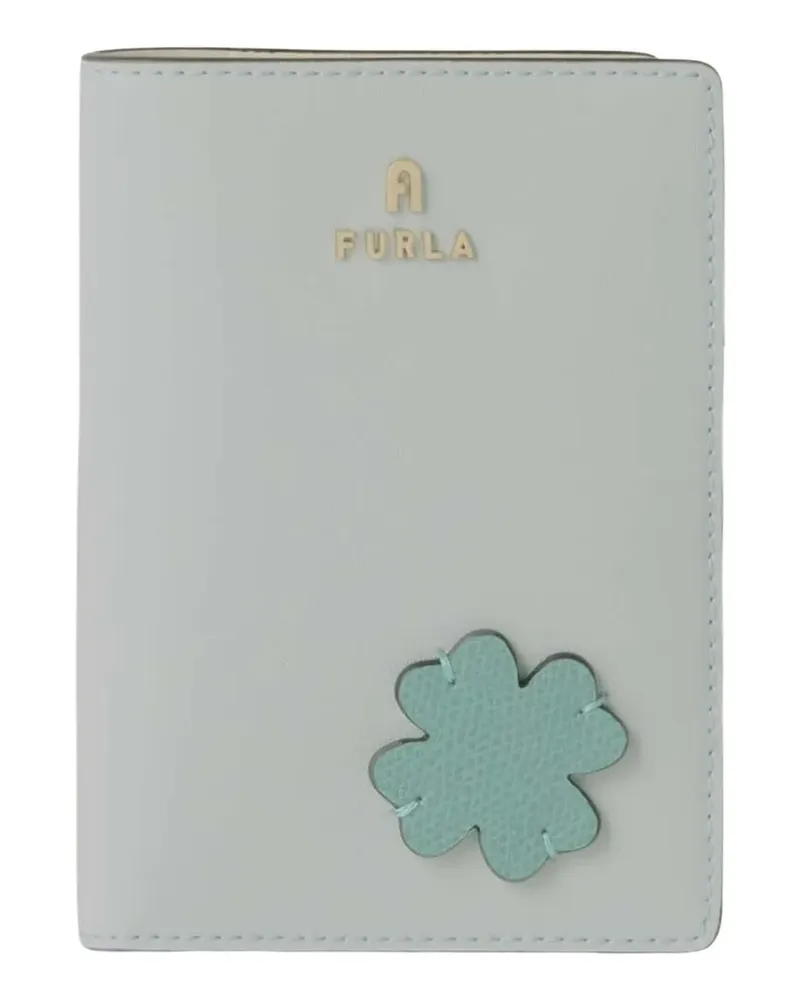 Furla S Camelia flower-patch passport holder - Blau Blau