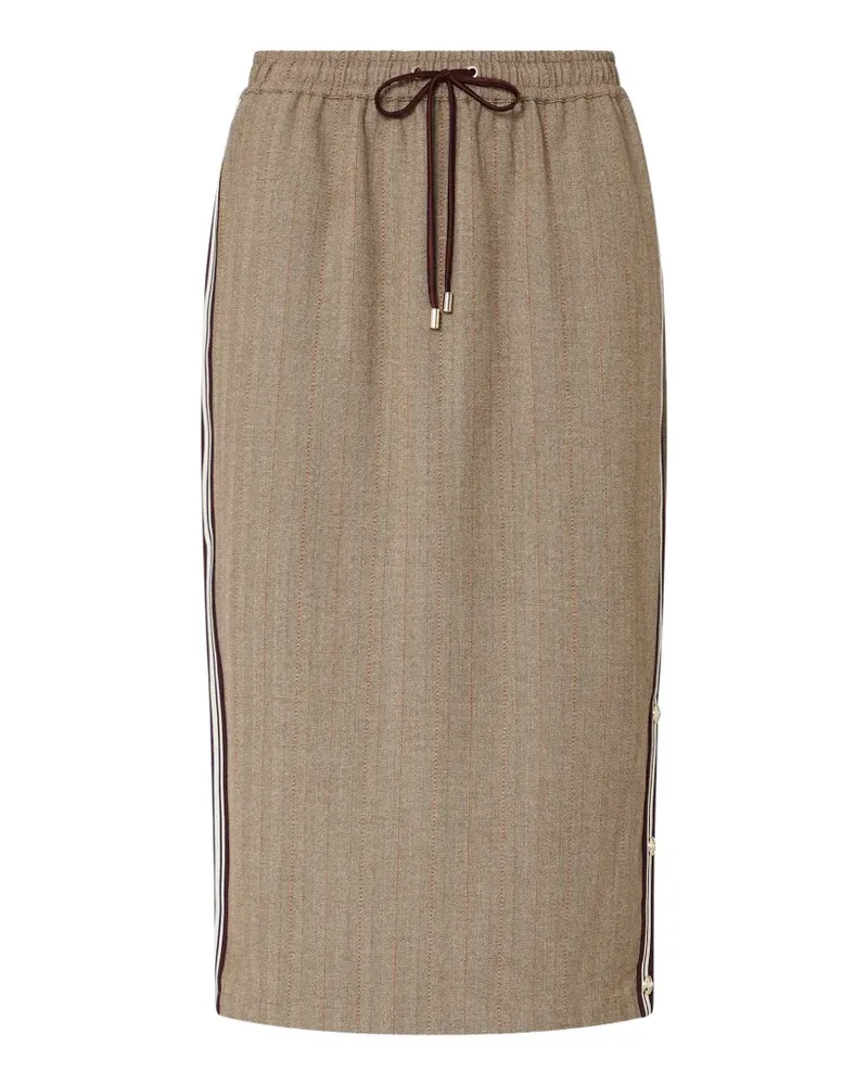 Liu Jo midi skirt with side tape - Braun Braun