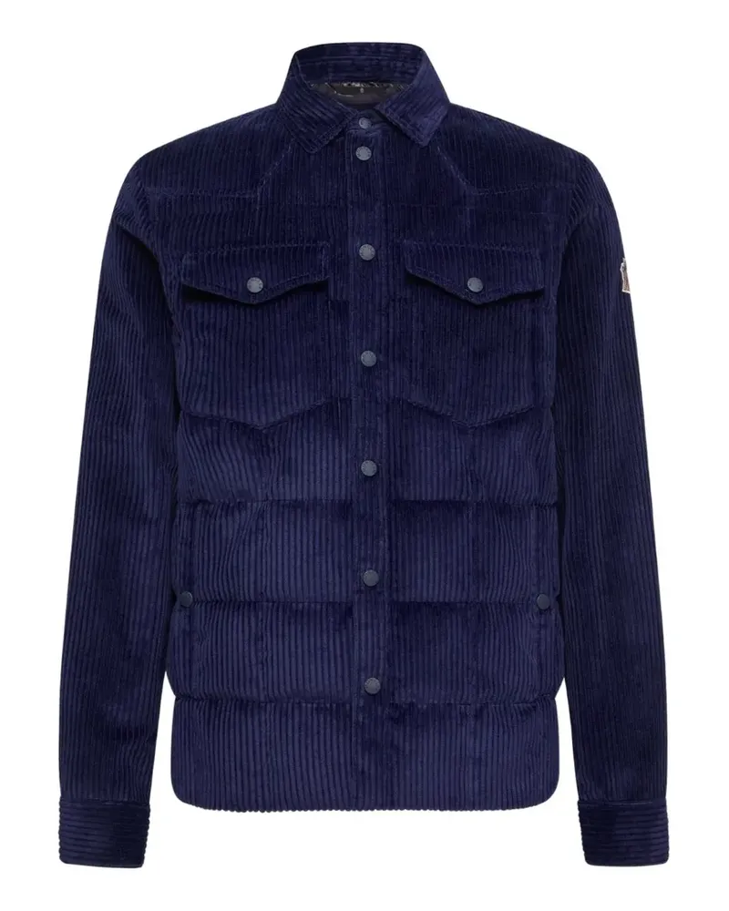 Moncler Gelt Hemdjacke mit Cord-Struktur - Blau Blau