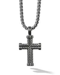 David Yurman Chevron Kreuzanhänger aus Sterlingsilber Silber