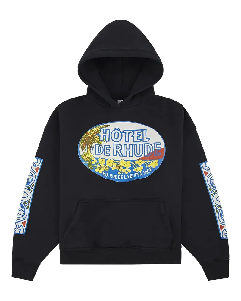 RHUDE Hotel graphic-print hoodie - Schwarz Schwarz