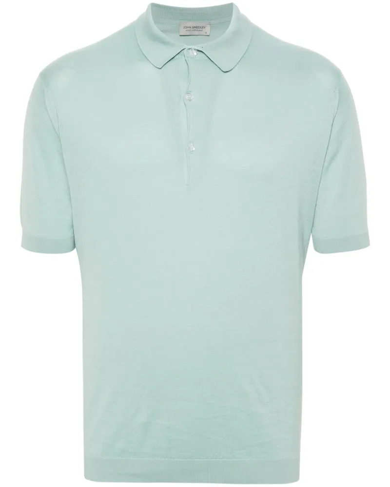 John Smedley Fein gestricktes Adrian Poloshirt - Grün Grün