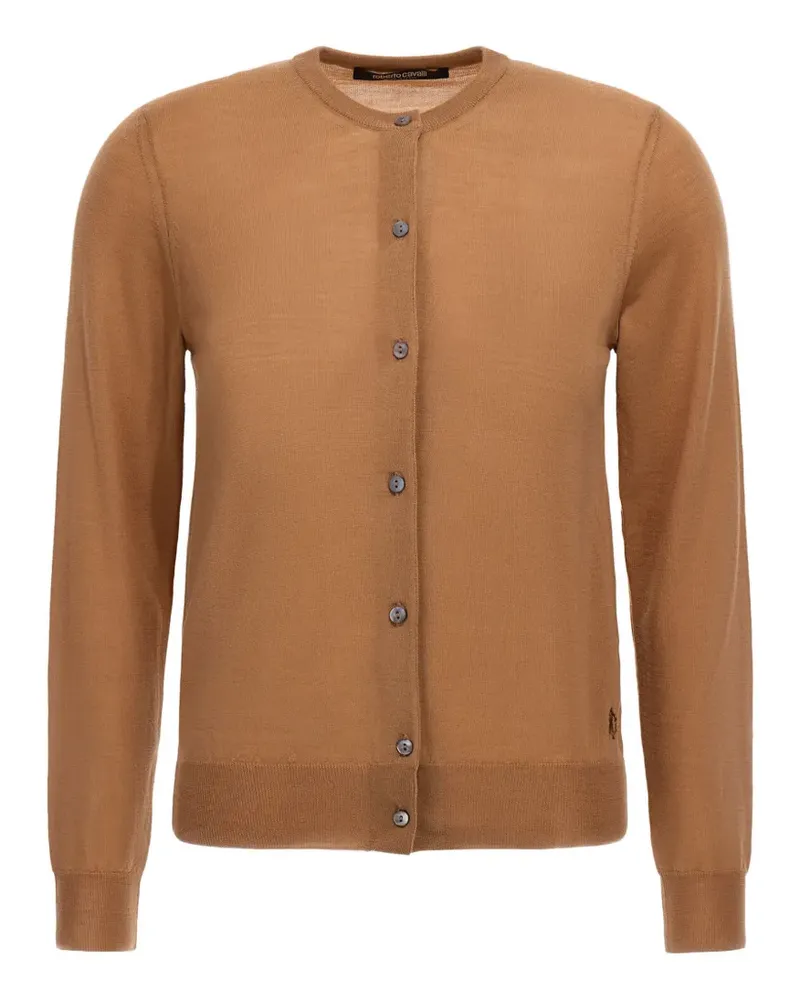 Roberto Cavalli round-neck wool cardigan - Braun Braun