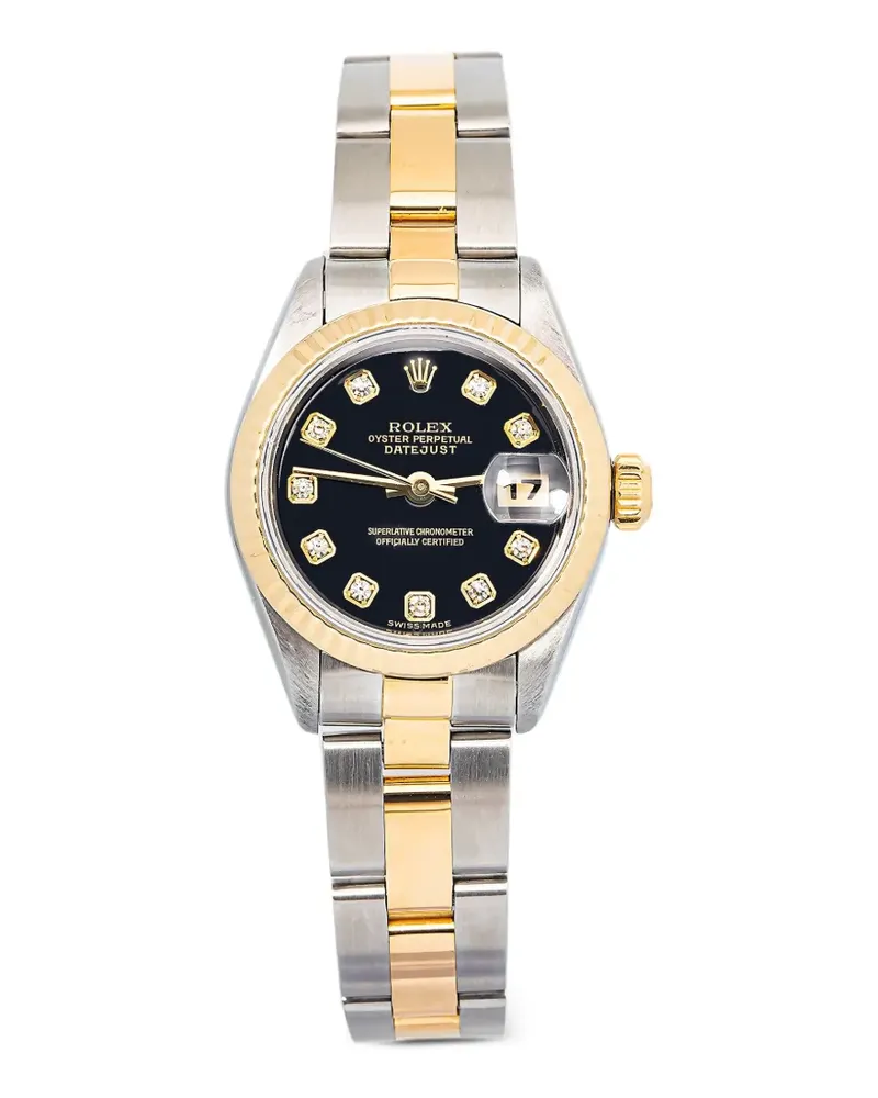 Rolex Datejust fluted bezel 26mm watch - Schwarz Schwarz