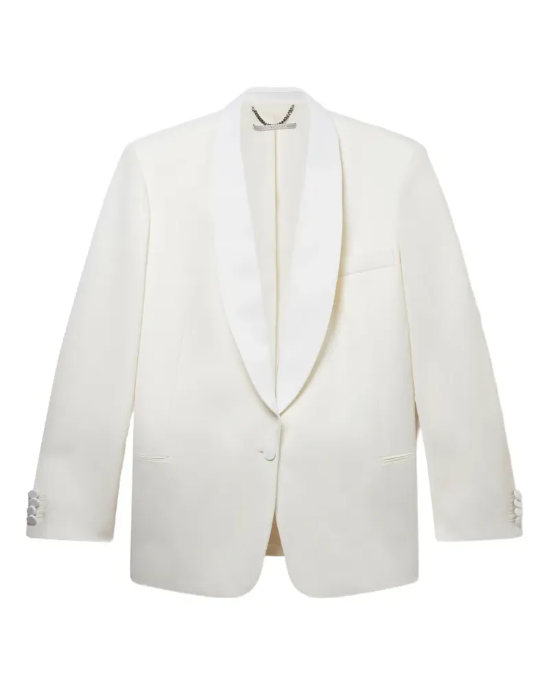 Stella McCartney Wollblazer mit Schalkragen - Weiß Weiß
