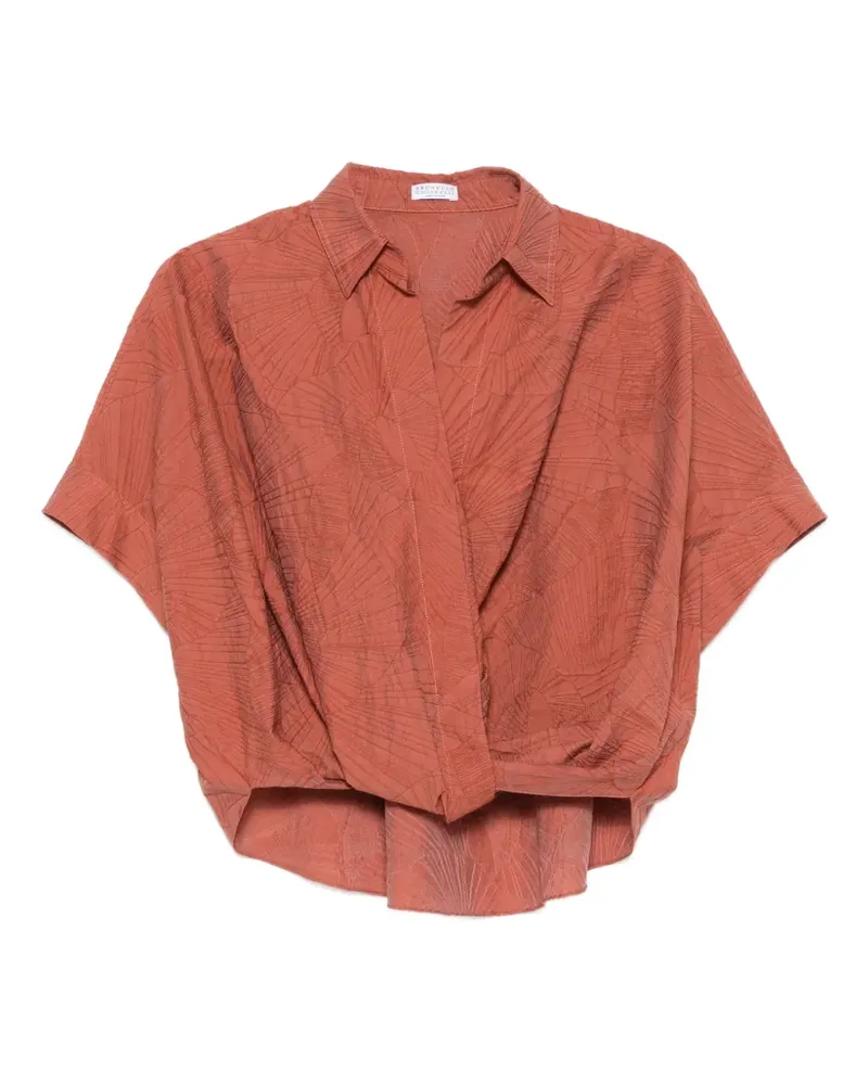 Brunello Cucinelli pattern blouse - Orange Orange