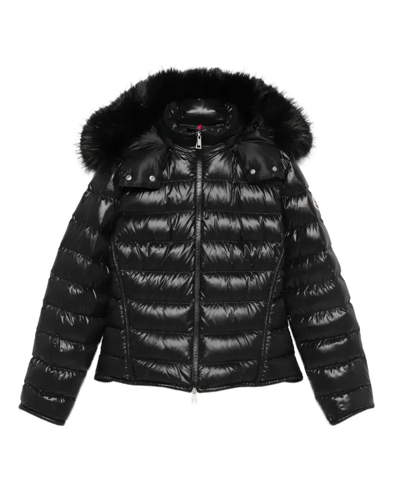 Moncler Kapuzenjacke mit Faux Fur - Schwarz Schwarz