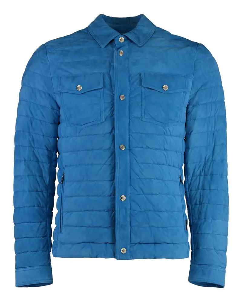 MOORER Gesteppte Wildlederjacke - Blau Blau