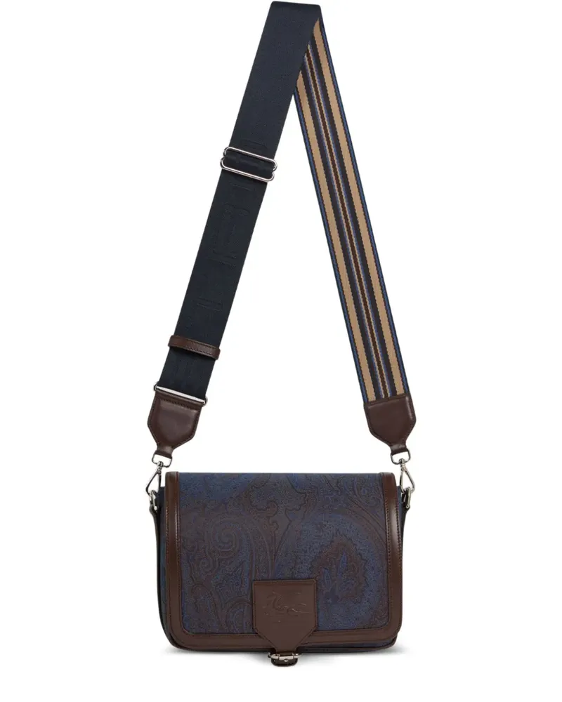 Etro Schultertasche mit Paisley-Jacquard - Blau Blau