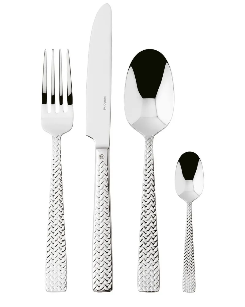 Sambonet 24-teiliges Cortina Besteck-Set - Silber Silber