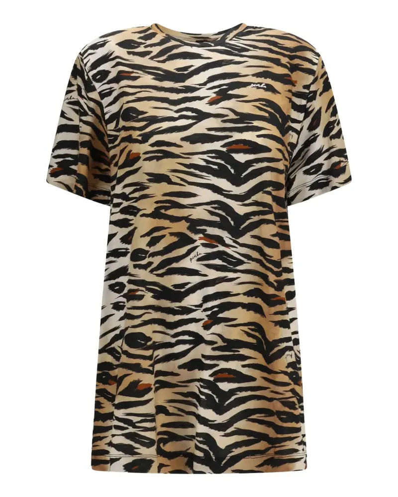 Pinko tiger-print T-shirt - Nude Nude