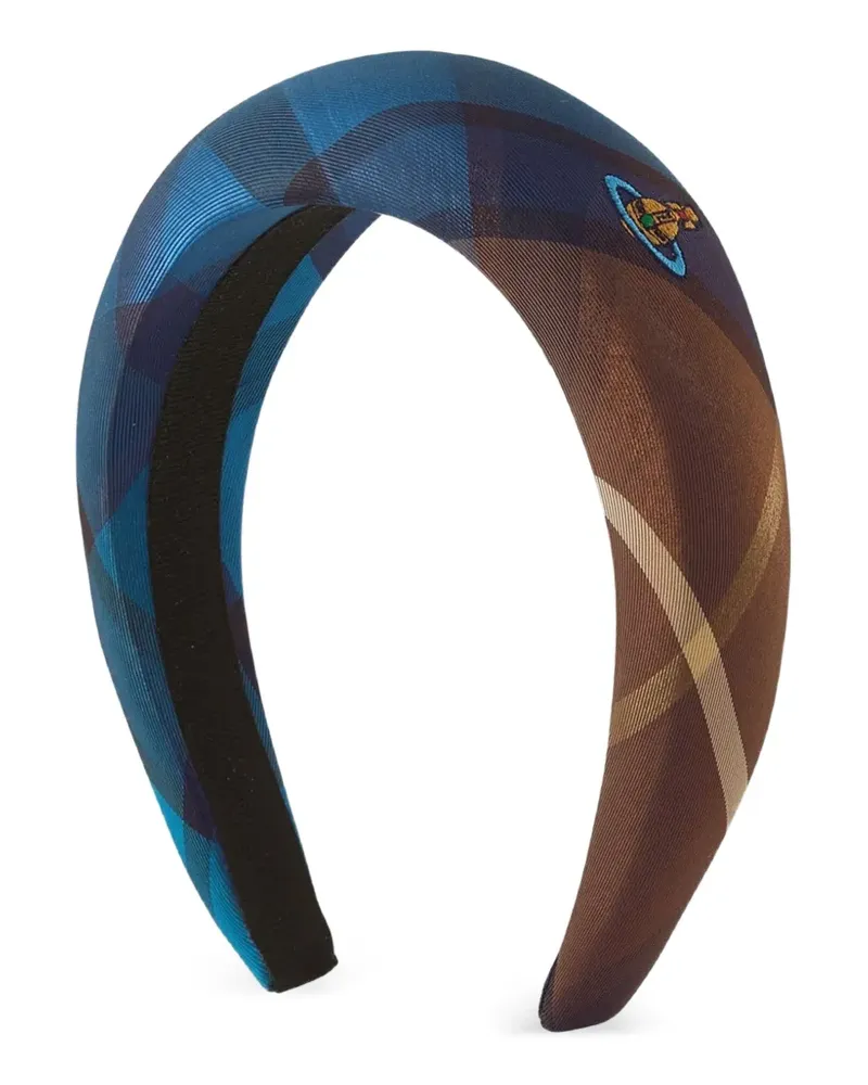 Vivienne Westwood Haarreif mit Schottenkaro-Print - Blau Blau