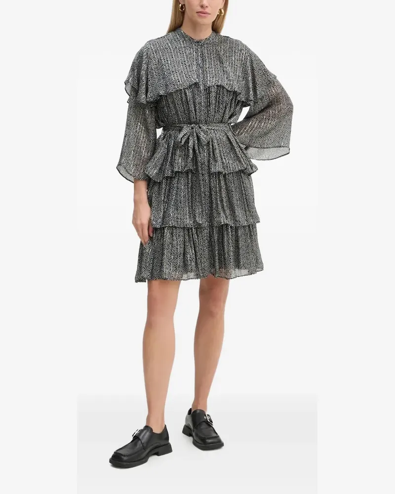 BRUUNS BAZAAR Minikleid mit Rüschen - Schwarz Schwarz