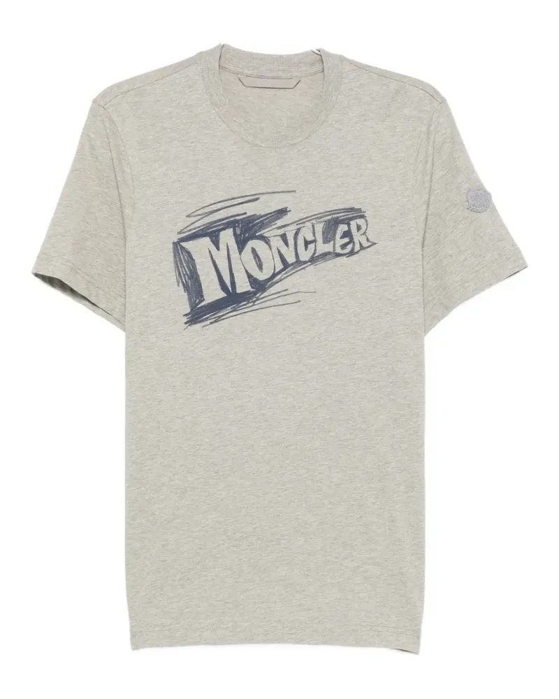 Moncler logo-print T-shirt - Grau Grau