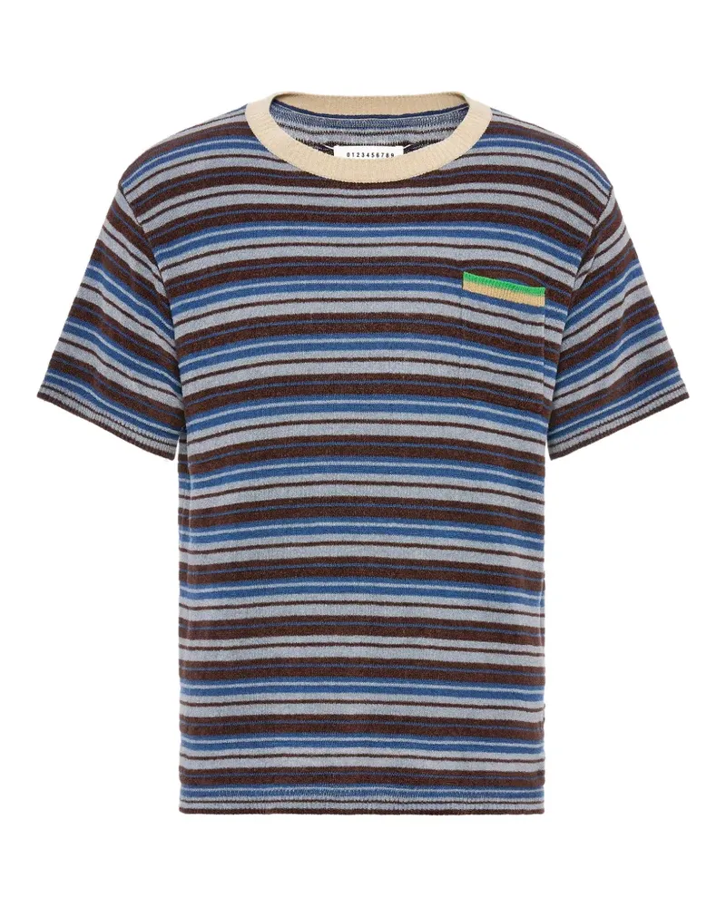 Maison Margiela striped wool crewneck sweater - Blau Blau