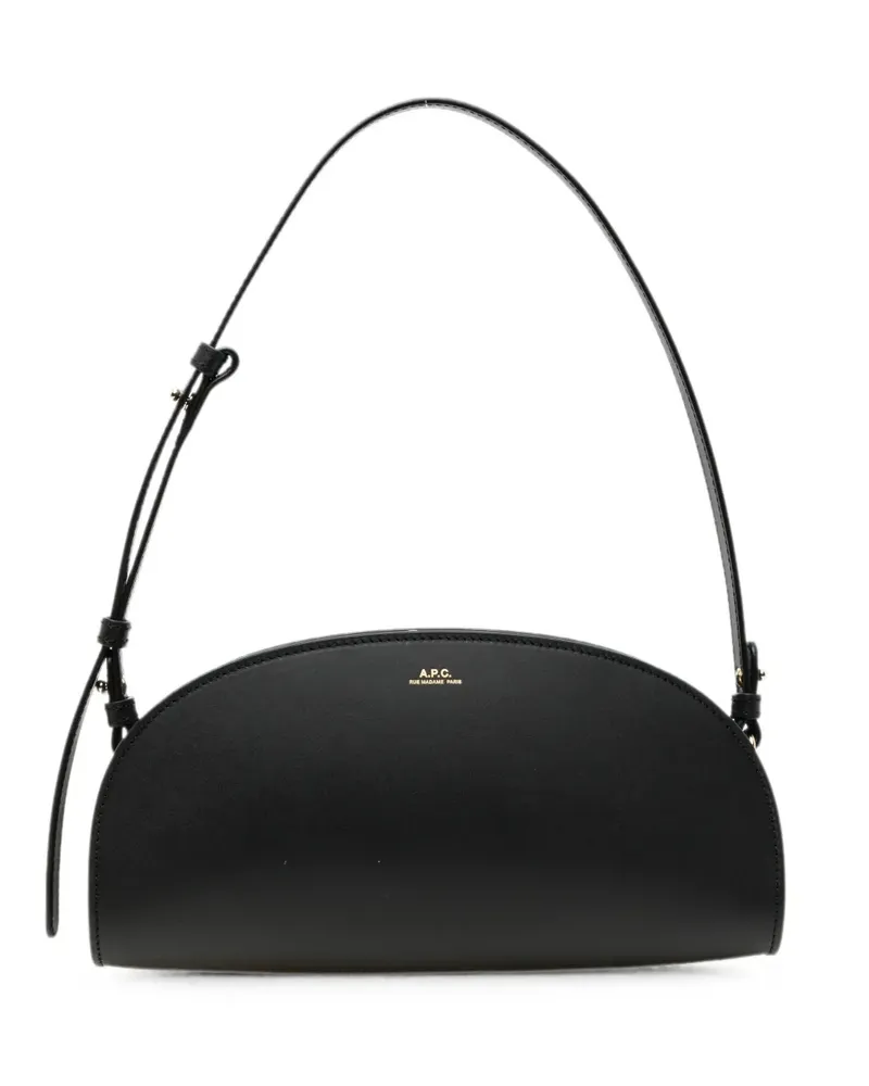 A.P.C. Demi-Lune Schultertasche - Schwarz Schwarz