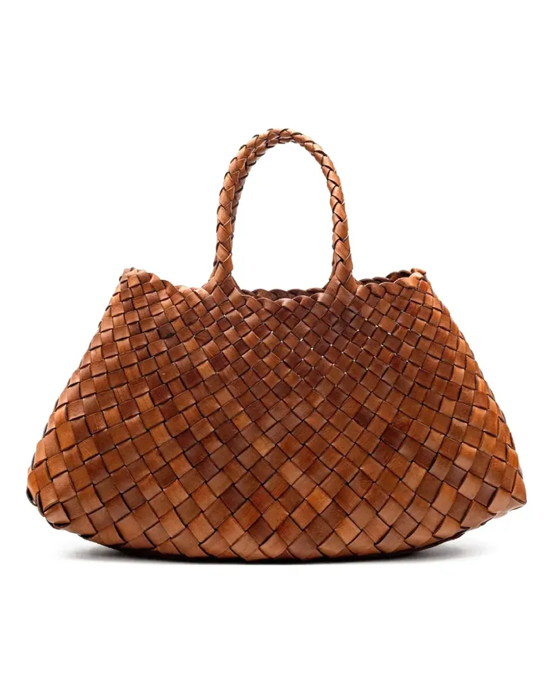 Dragon Diffusion small Santa Croce woven tote bag - Braun Braun