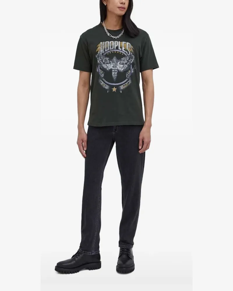 The Kooples T-Shirt mit grafischem Print - Grün Grün