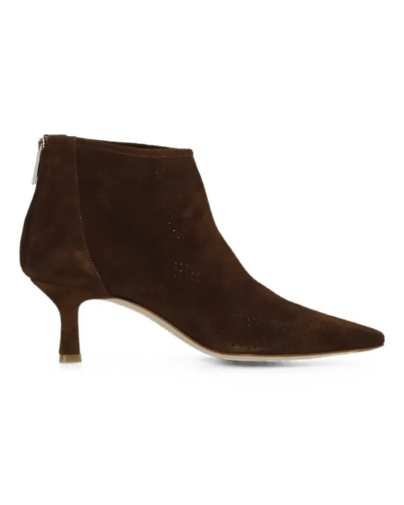 The Seller perforated-suede ankle boots - Braun Braun