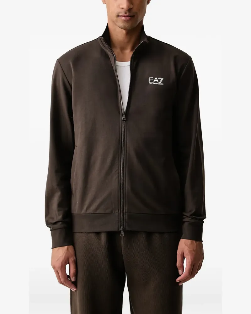 EA7 Sweatshirt mit Reißverschluss - Braun Braun