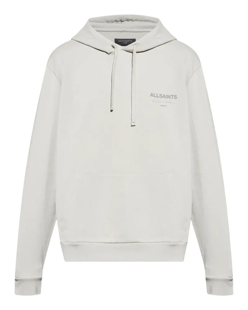 AllSaints Hoodie mit Logo-Print - Grau Grau