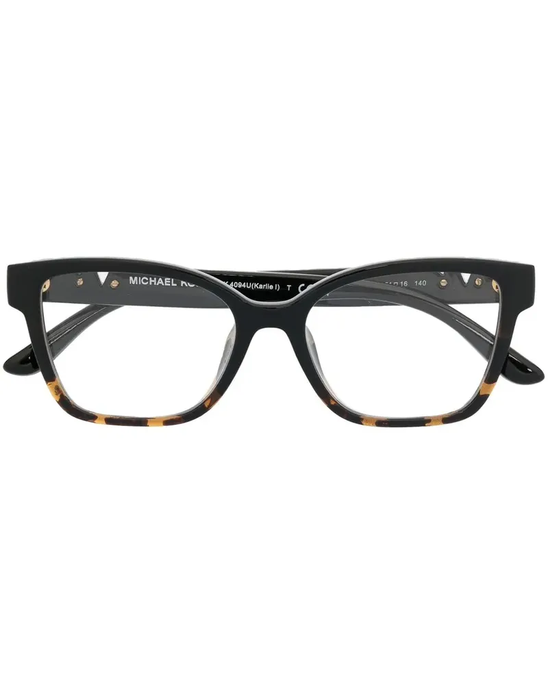 Michael Kors Brille mit Cat-Eye-Gestell - Schwarz Schwarz