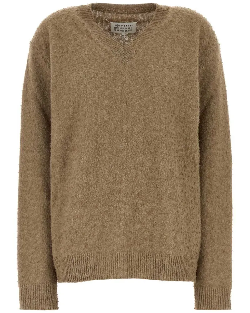 Maison Margiela Pullover mit Logo aus vier Nähten - Nude Nude