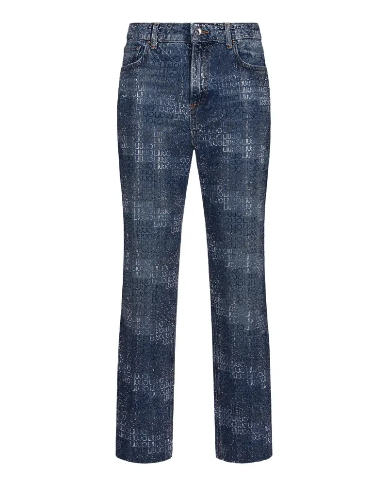 Liu Jo rhinestone-embellishment straight-leg jeans - Blau Blau