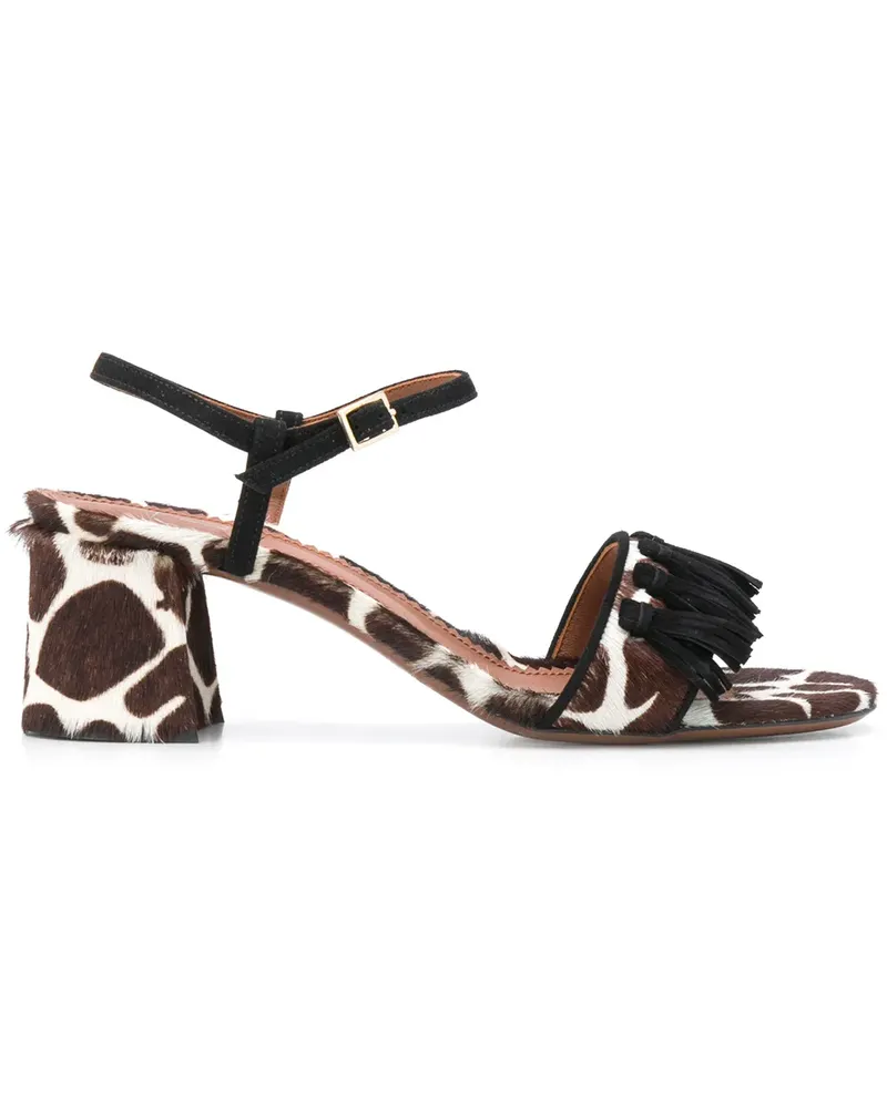 L'Autre Chose Sandalen mit Animal-Print - Braun Braun