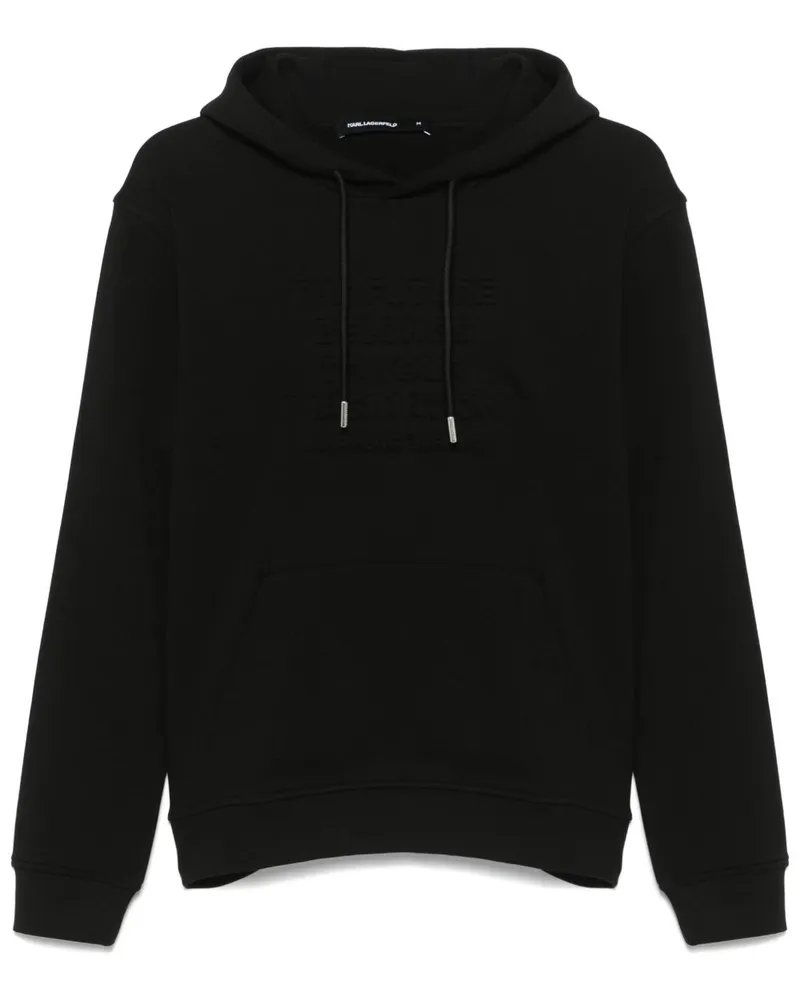 Karl Lagerfeld Hoodie mit Slogan-Prägung - Schwarz Schwarz