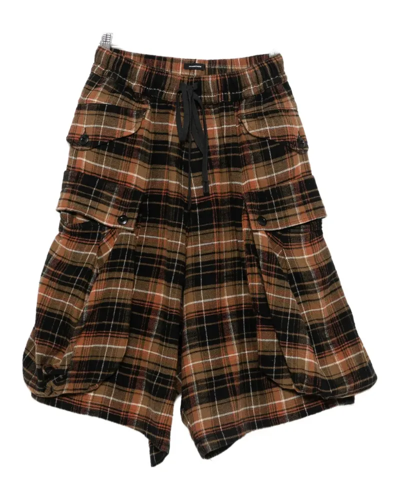 R13 check-pattern cargo shorts - Braun Braun