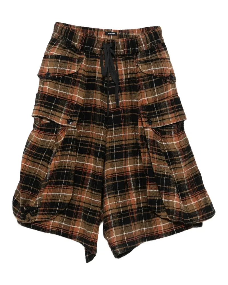 R13 check-pattern cargo shorts - Braun Braun