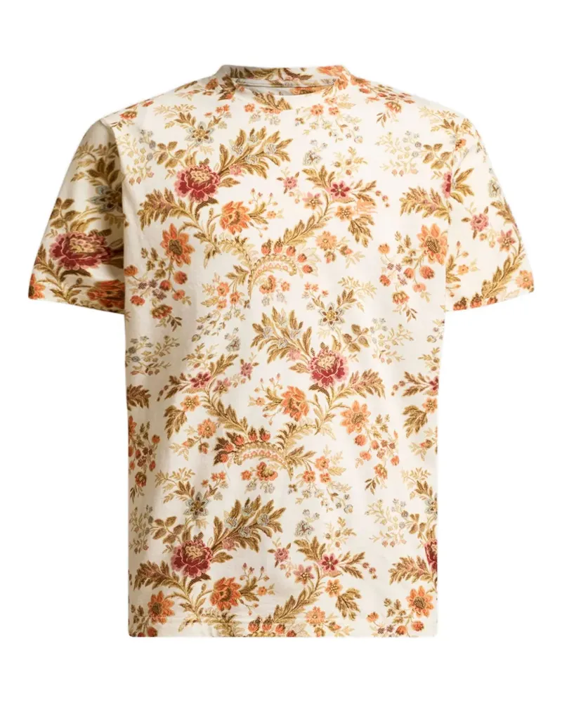Etro T-Shirt mit Blumen-Print - Weiß Weiß