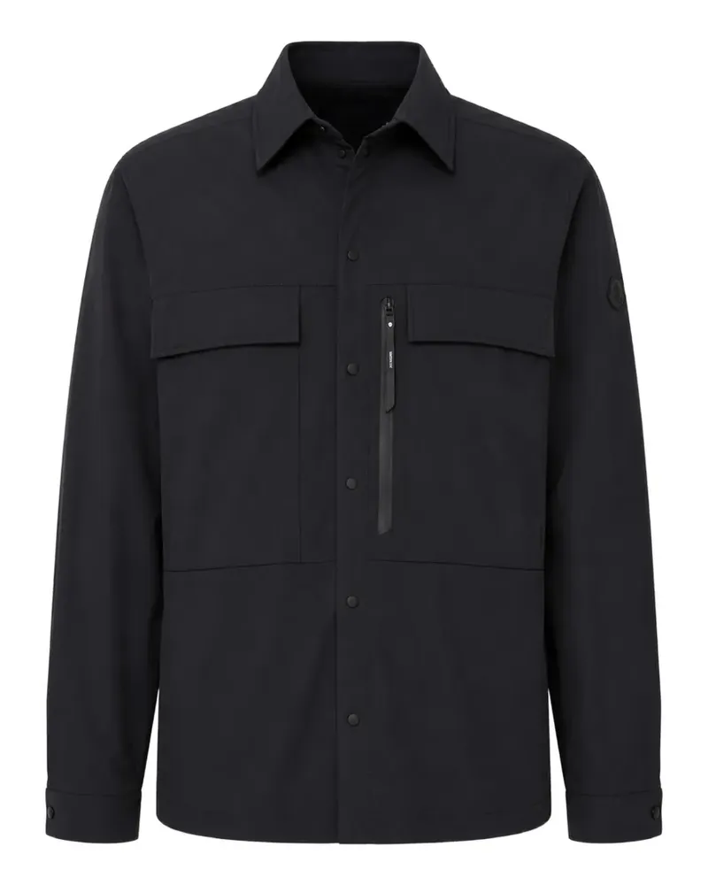 Moncler Hemd mit Logo-Patch - Schwarz Schwarz