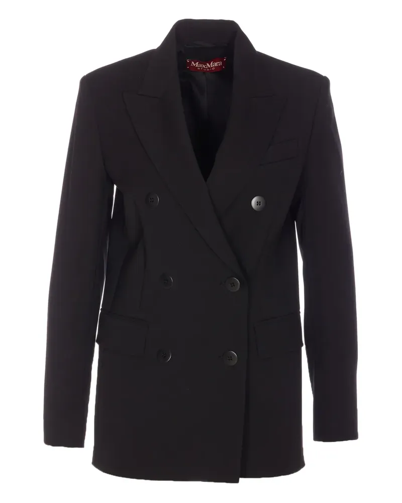 Max Mara Doppelreihige Vadere-Jacke - Schwarz Schwarz