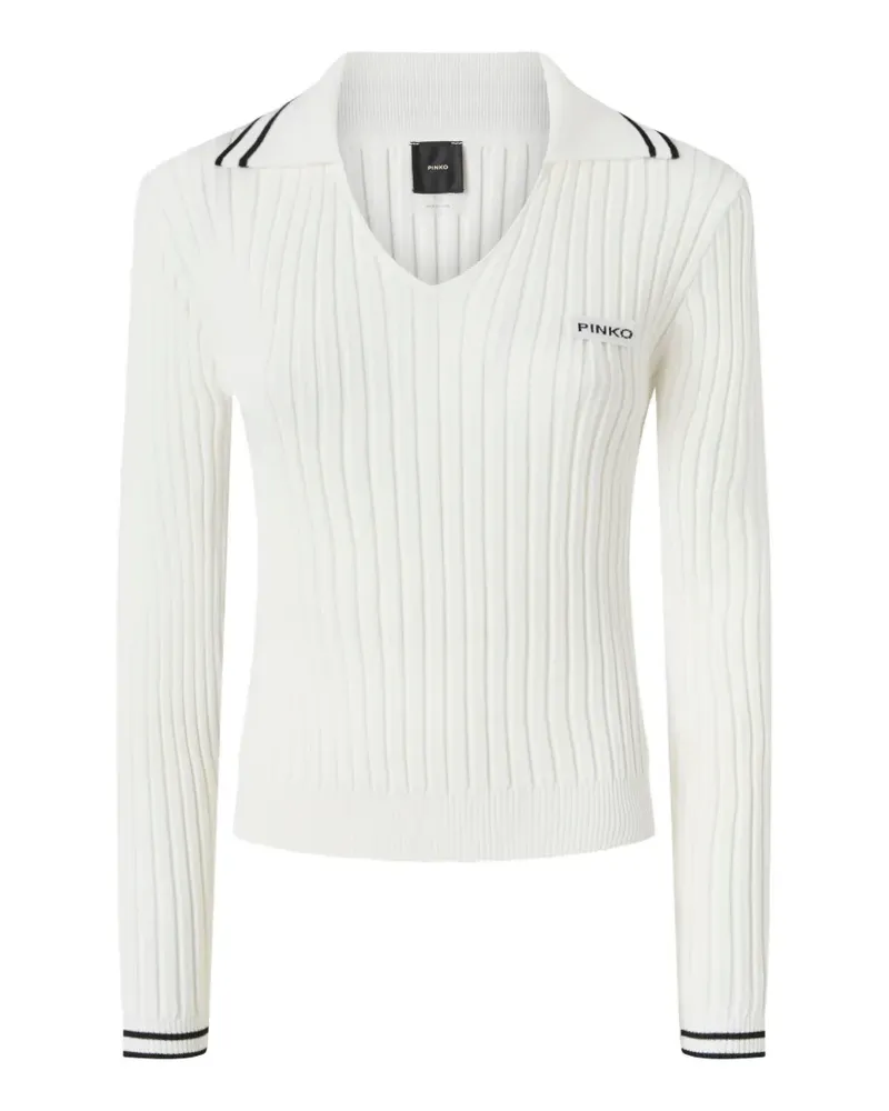 Pinko Pullover mit Logo-Detail - Weiß Weiß