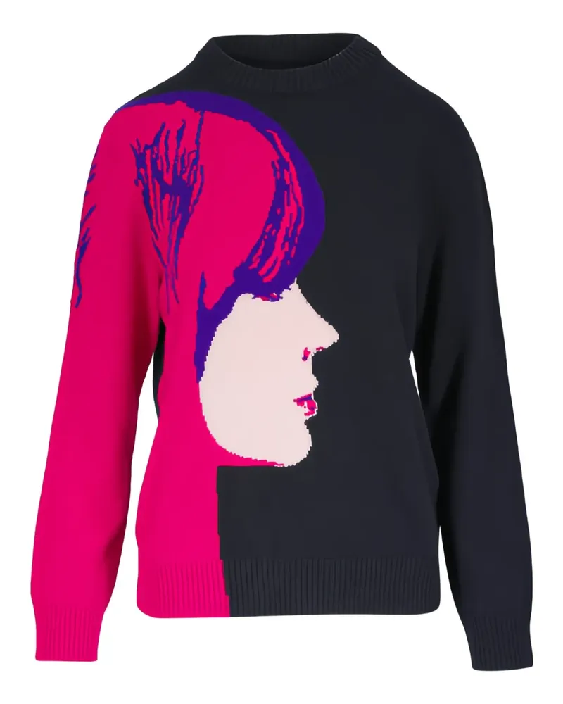 Akris graphic-print sweater - Blau Blau