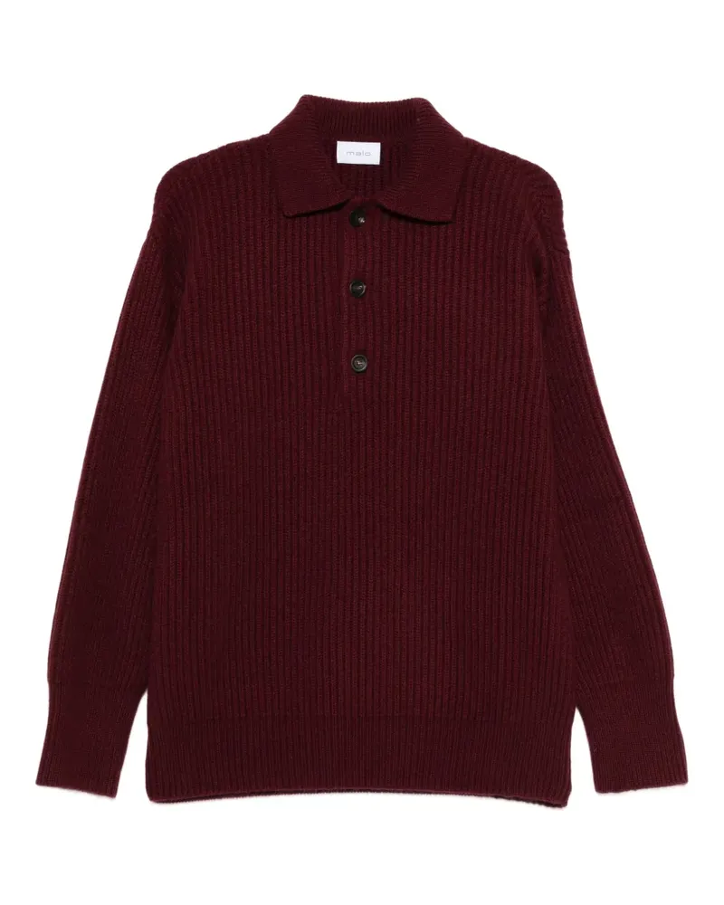 Malo Pullover mit Knopfleiste - Rot Rot
