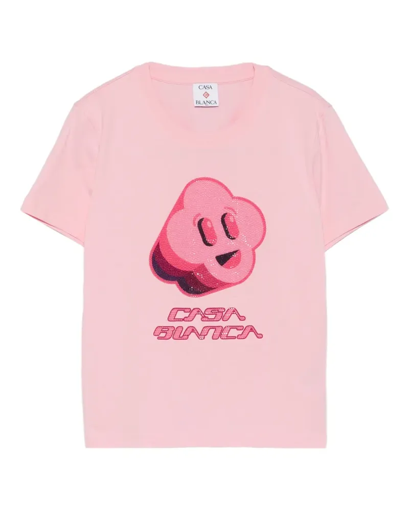 Casablanca Paris graphic-print T-shirt - Rosa Rosa