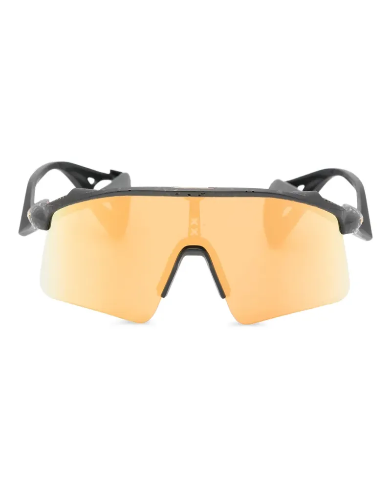 Oakley Stunt Wing Sonnenbrille mit geometrischem Gestell - Schwarz Schwarz