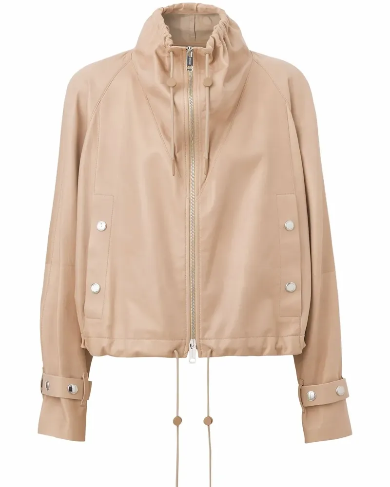Burberry Cropped-Jacke aus Leder - Nude Nude