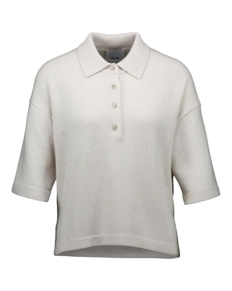 ALLUDE buttoned polo sweater - Nude Nude