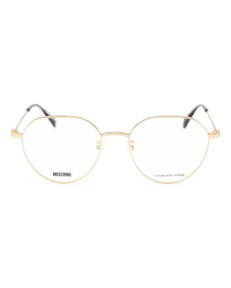 Moschino geometric-frame glasses - Gold Gold