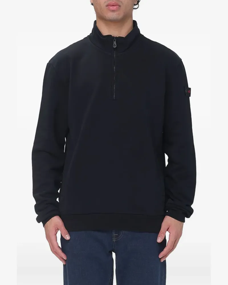 Peuterey Sweatshirt mit Viertelreißverschluss - Schwarz Schwarz